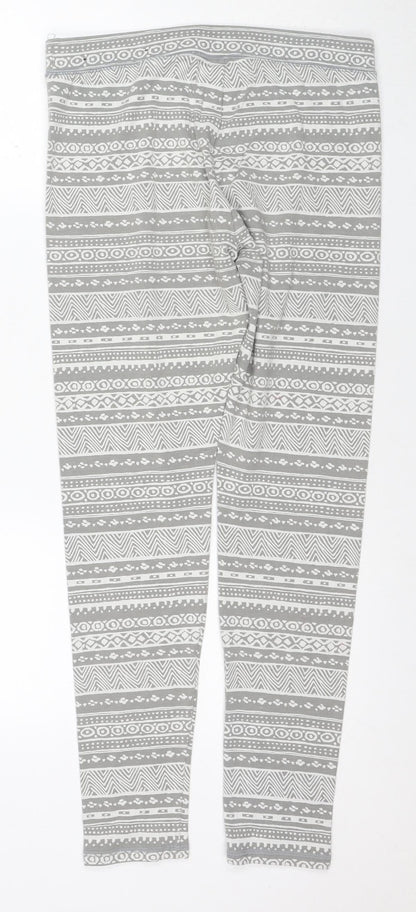 Hollister Women's Grey Geometric Leggings L