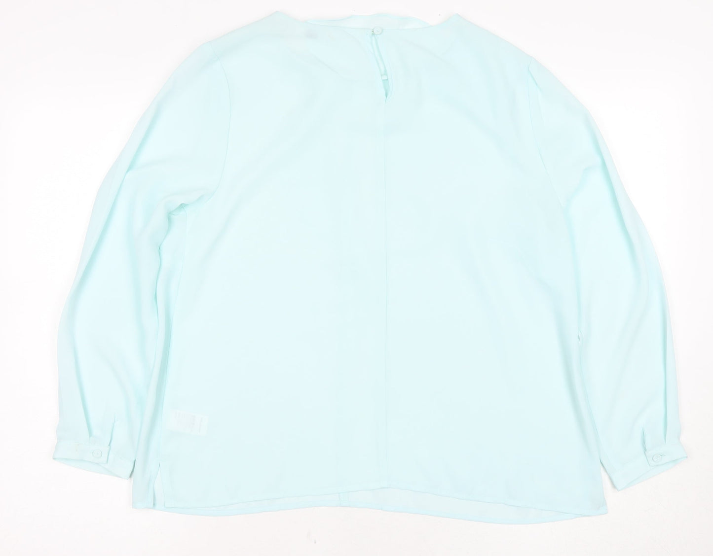 John Lewis Women Blue Ruffle Blouse Size 14
