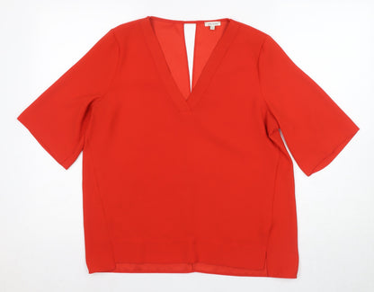 Womens UK Size 12 River Island Red Basic Blouse