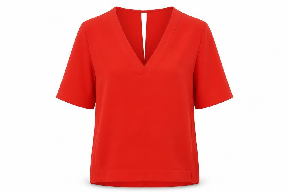 Womens UK Size 12 River Island Red Basic Blouse