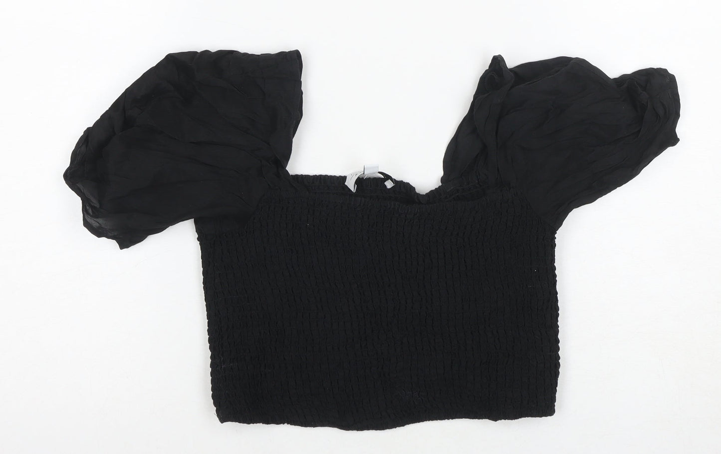For Love & Lemons Women's Black Cropped Blouse - Size S