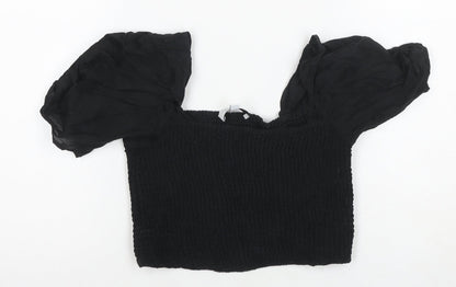 For Love & Lemons Women's Black Cropped Blouse - Size S