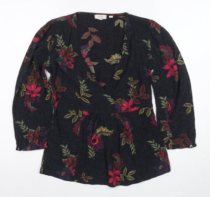 Womens UK Size 8 Fat Face Multicoloured Wrap Blouse