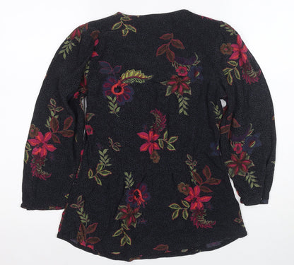 Womens UK Size 8 Fat Face Multicoloured Wrap Blouse