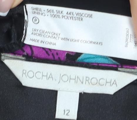 ROCHA JOHN ROCHA Women's Multicoloured Floral Asymmetric Dress