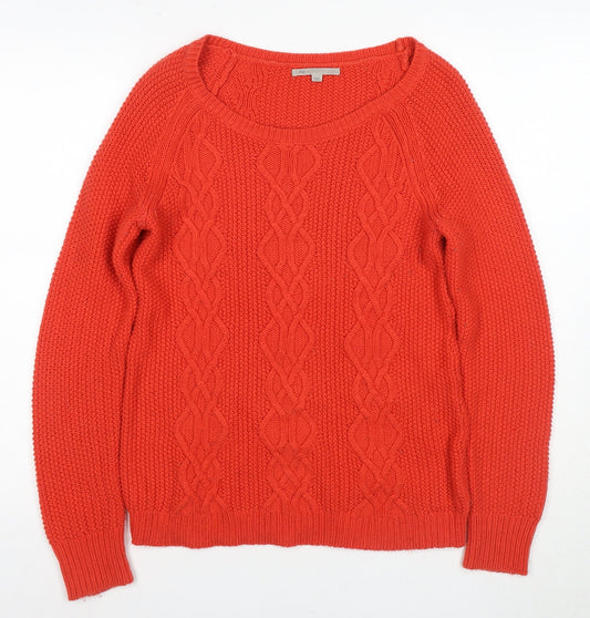 Gap Women's Red Pullover Jumper, M, Cable-Knit