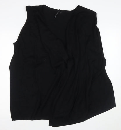 Womens UK Size 8 Capsule Black Cape Jumper