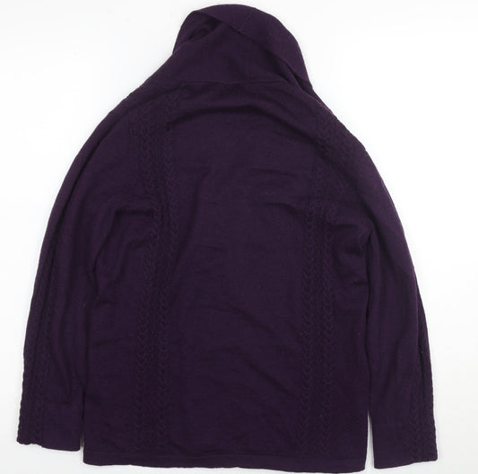 Womens UK Size M Viyella Purple Cardigan Jumper