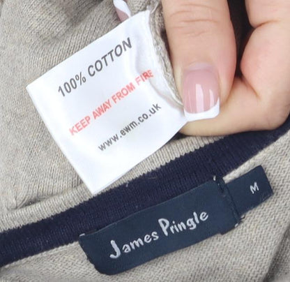 James Pringle Men's Beige Cotton V-Neck Vest M