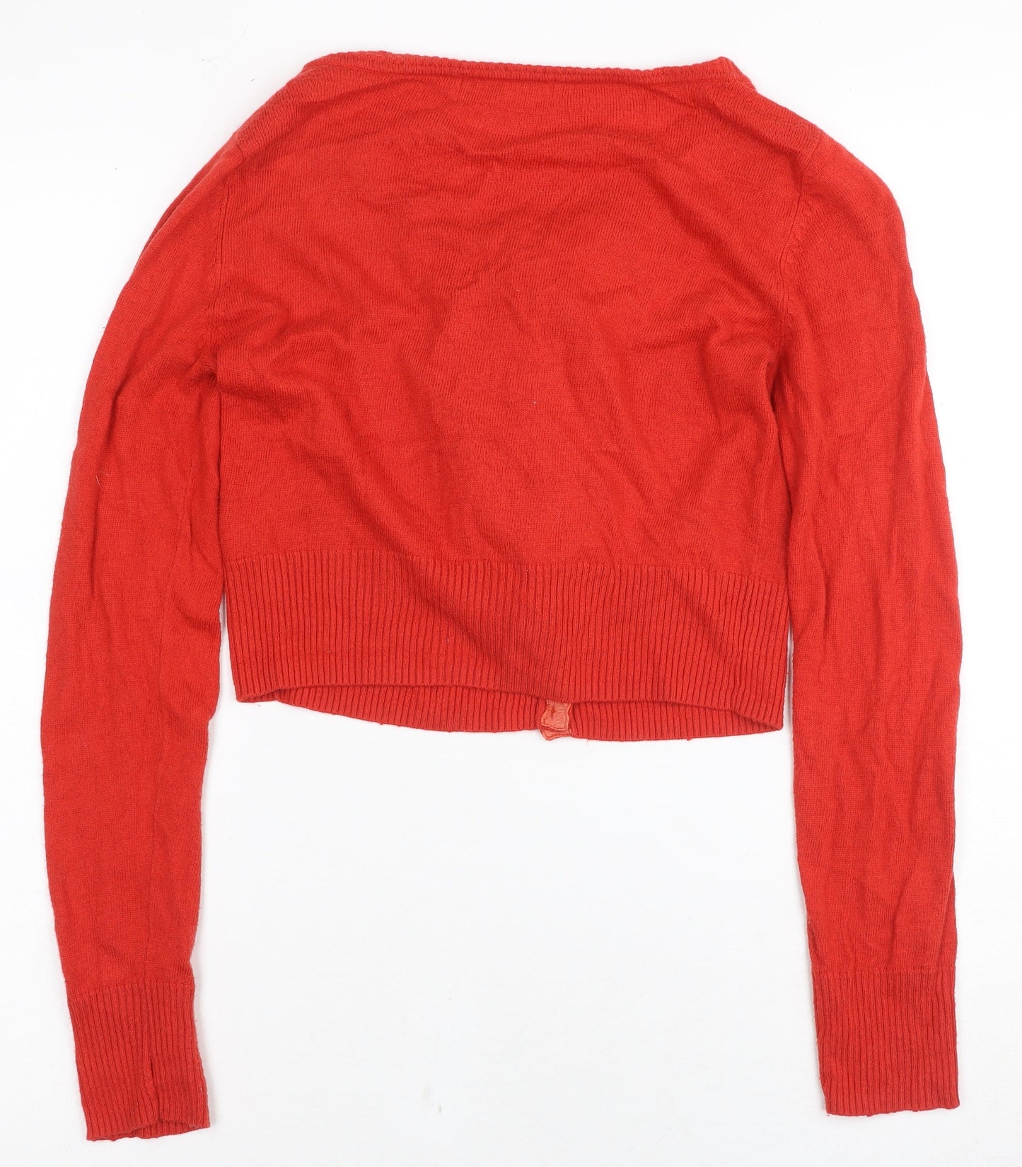 Womens UK Size M Louche Red Cardigan Jumper