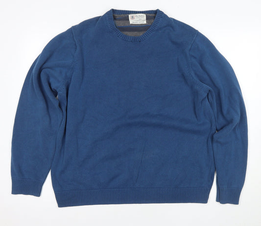 Marks and Spencer Men's Blue XL Pullover Jumper