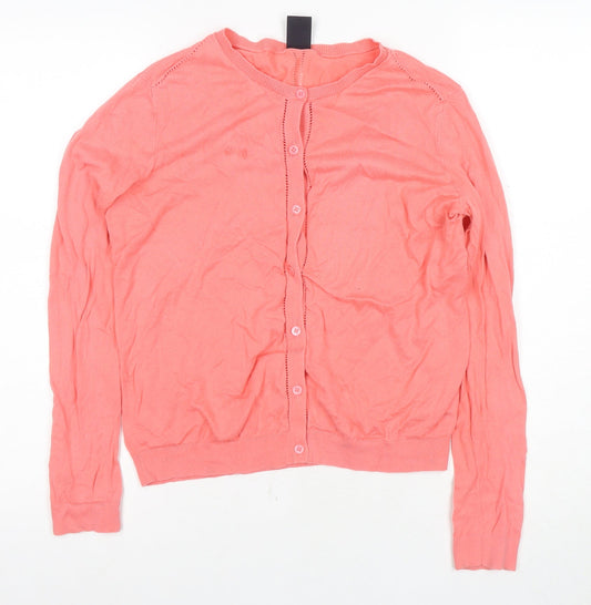 GAP Women's Pink Cardigan M - Casual Spring Knitwear