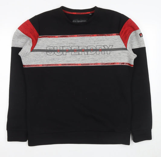 Superdry Men's XL Black Pullover Sweatshirt