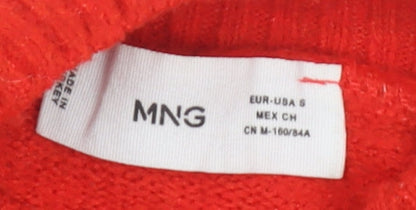 Womens UK Size S MNG Red Pullover Jumper