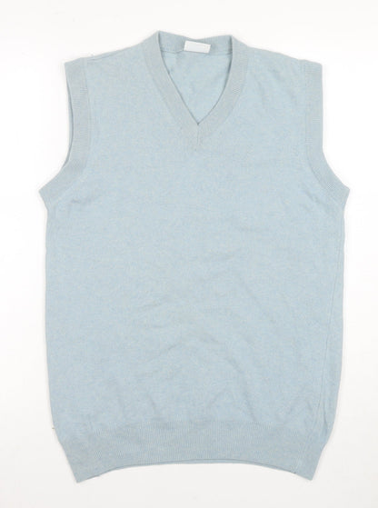 Oscar Jacobson Blue Vest, Men's Medium, Cashmere Blend
