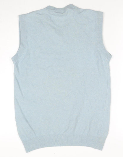 Oscar Jacobson Blue Vest, Men's Medium, Cashmere Blend