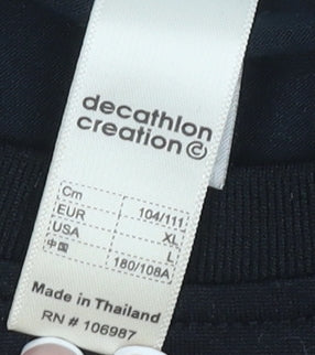 Decathlon Men's Black L Quick Dry T-Shirt