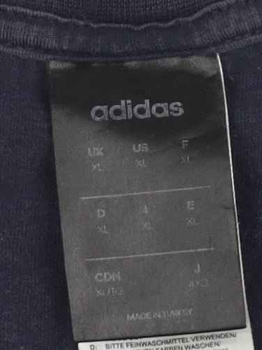 Adidas Men's Blue XL Graphic Print T-Shirt