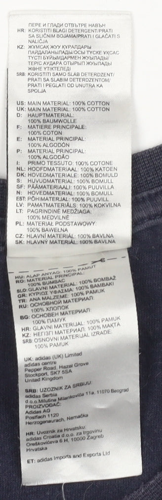 Adidas Men's Blue XL Graphic Print T-Shirt