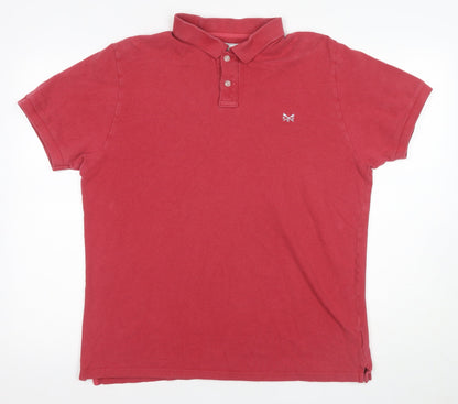 Crew Clothing Men's Red Cotton Polo Shirt L Solid