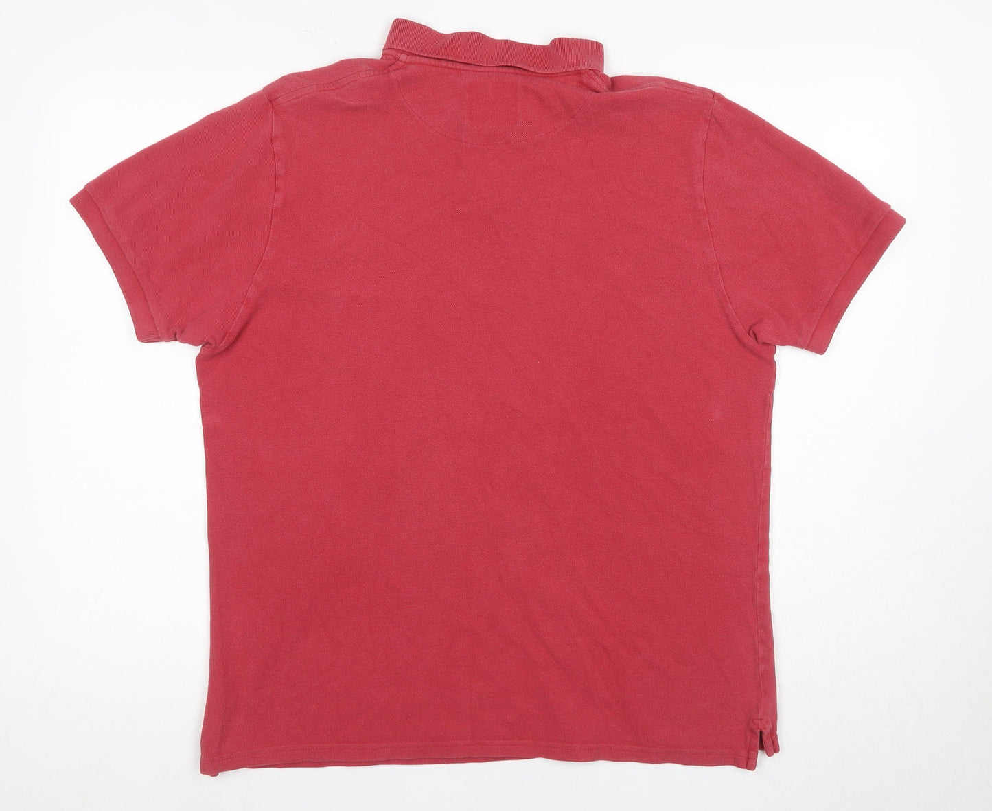 Crew Clothing Men's Red Cotton Polo Shirt L Solid