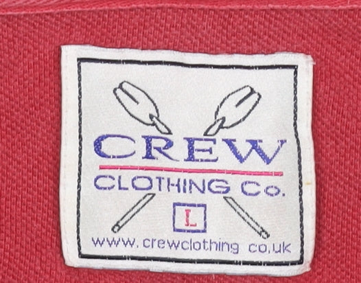 Crew Clothing Men's Red Cotton Polo Shirt L Solid