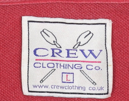 Crew Clothing Men's Red Cotton Polo Shirt L Solid