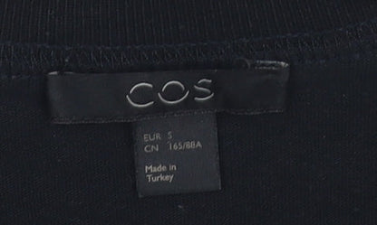 COS Women's Black Short Sleeve Dress, Size 6