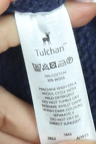 Womens UK Size S Tulchan Blue Cardigan Jumper