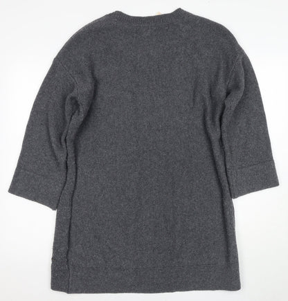 White Stuff Grey Women’s Jumper Dress, Size 14, Casual Knit
