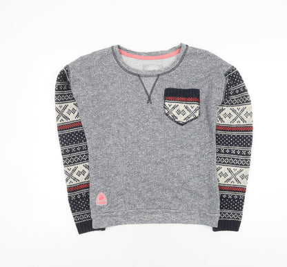 Womens UK Size S Superdry Grey Pullover Jumper