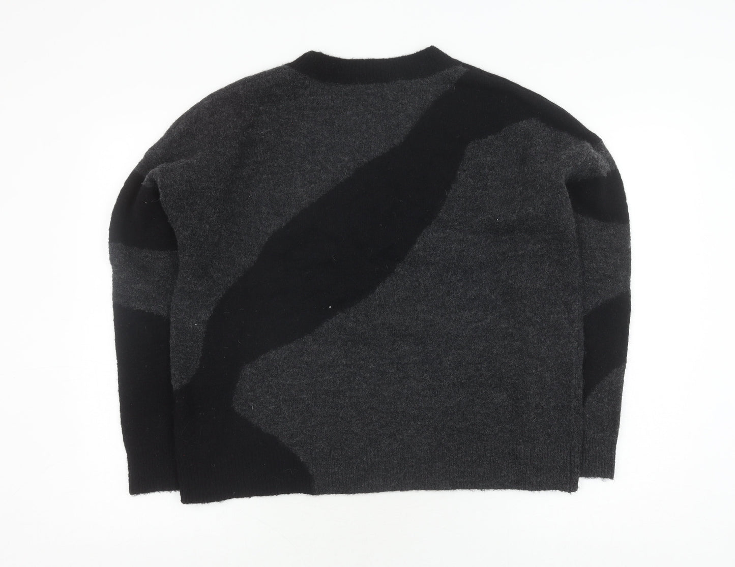 Hush Women's Black Pullover Chunky-Knit Jumper L