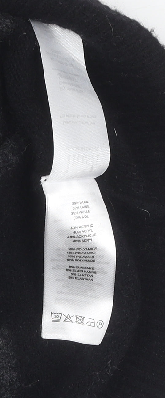 Hush Women's Black Pullover Chunky-Knit Jumper L