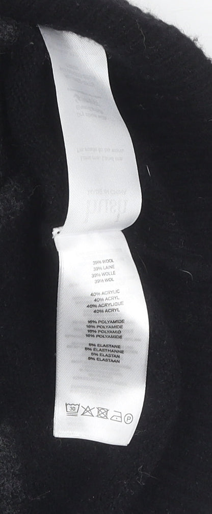 Hush Women's Black Pullover Chunky-Knit Jumper L