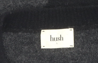 Hush Women's Black Pullover Chunky-Knit Jumper L