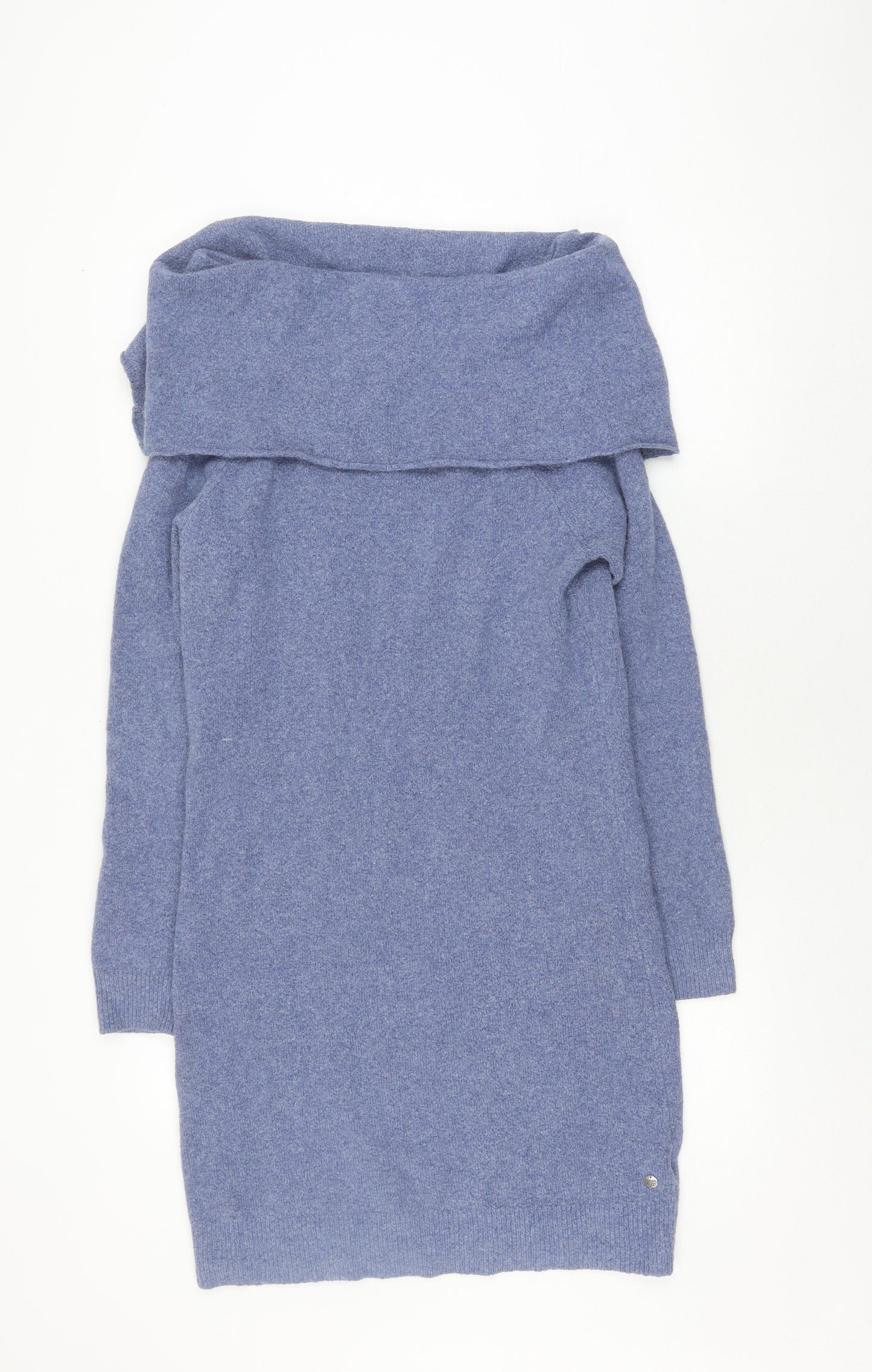 Garcia Jeans Women's Blue Cowl Neck Jumper Medium