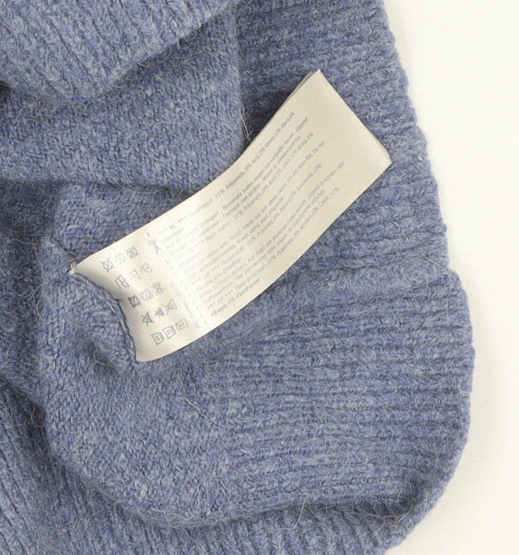 Garcia Jeans Women's Blue Cowl Neck Jumper Medium
