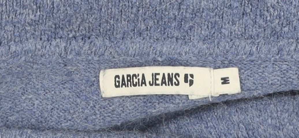 Garcia Jeans Women's Blue Cowl Neck Jumper Medium