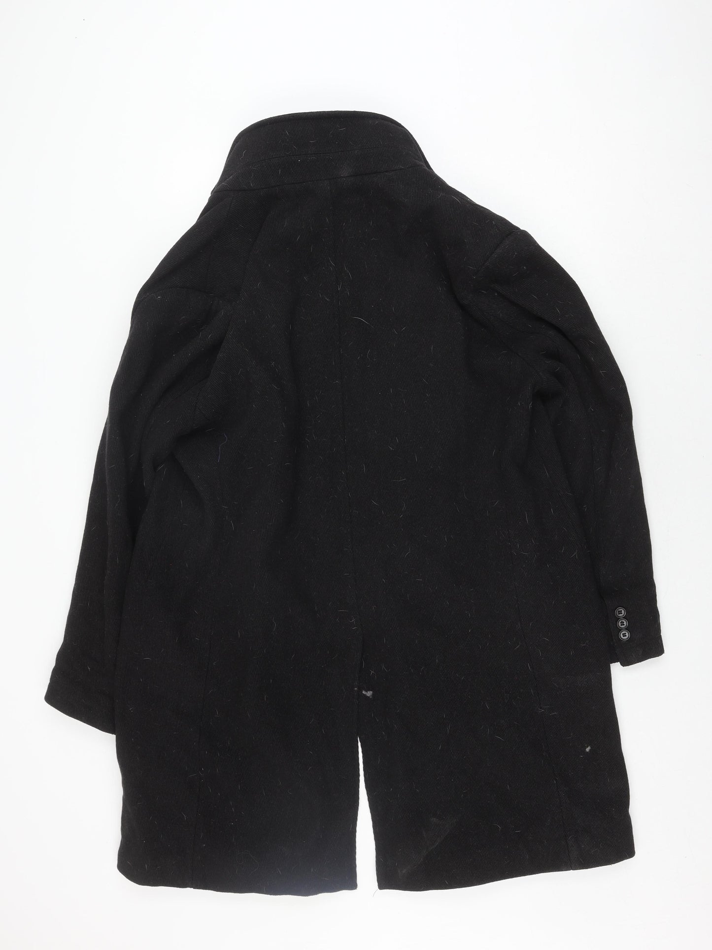 Mens UK Size L Debenhams Black Overcoat