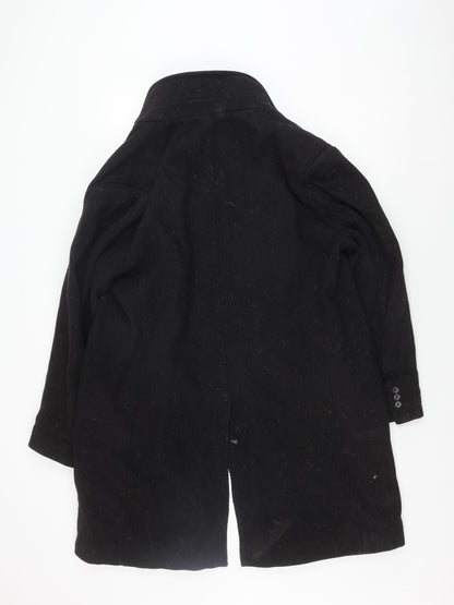 Mens UK Size L Debenhams Black Overcoat