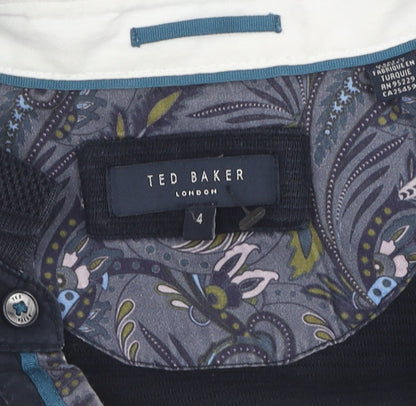 Ted Baker Men's Black Collared Pullover Jumper Size L