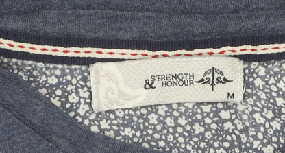 Strength & Honour Men's Blue Crew Neck T-Shirt M