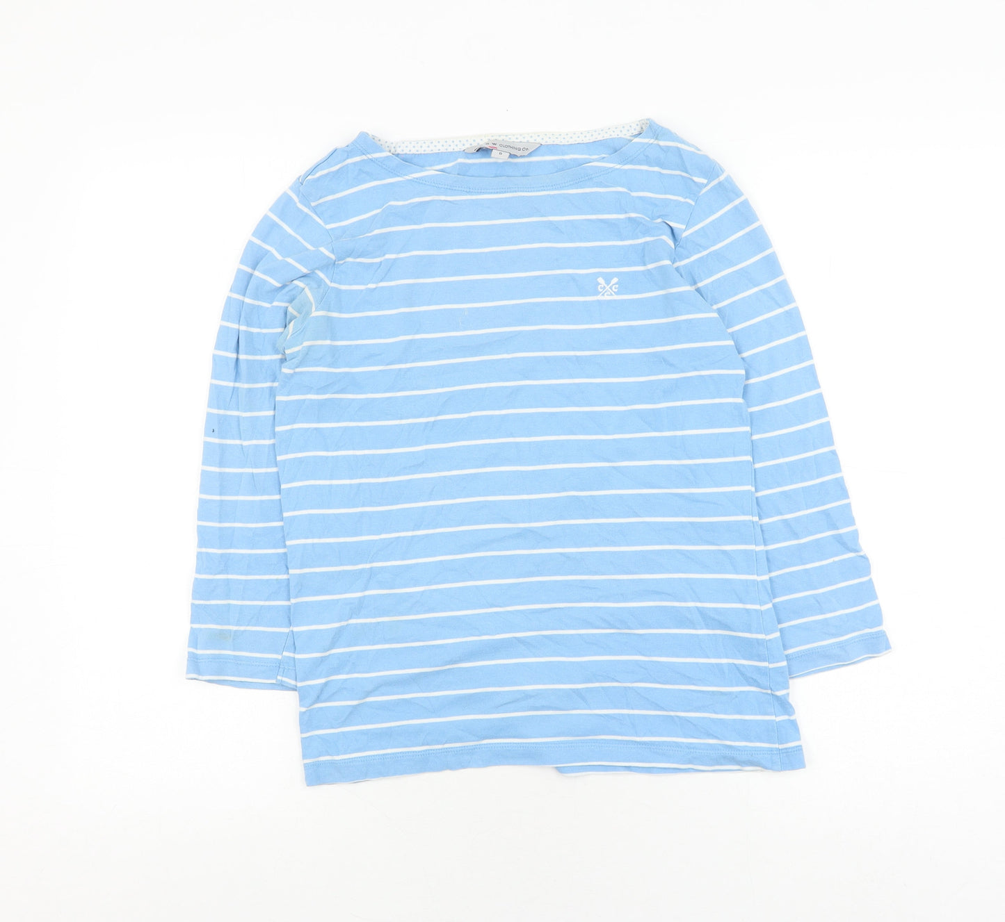 Womens UK Size 8 Crew Clothing Company Blue Jersey T-Shirt