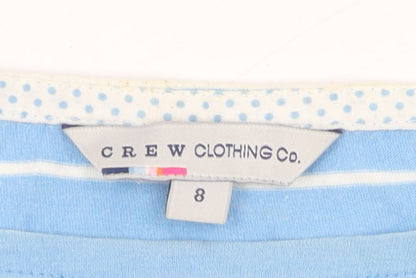 Womens UK Size 8 Crew Clothing Company Blue Jersey T-Shirt