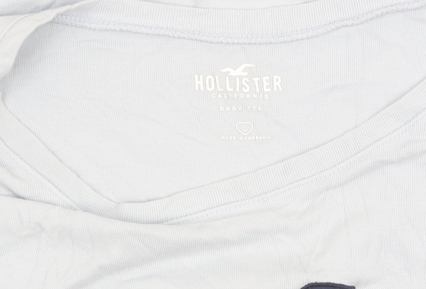 Womens UK Size M Hollister Blue Basic T-Shirt