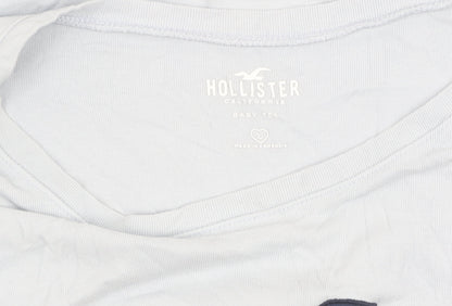 Womens UK Size M Hollister Blue Basic T-Shirt