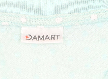 Damart Women's Blue Polka Dot Polo Shirt Size 12