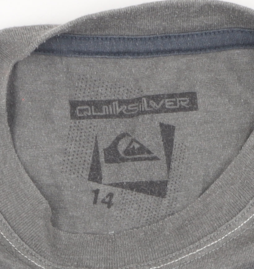 Quiksilver Boys Gray Graphic T-Shirt Size 14 Years