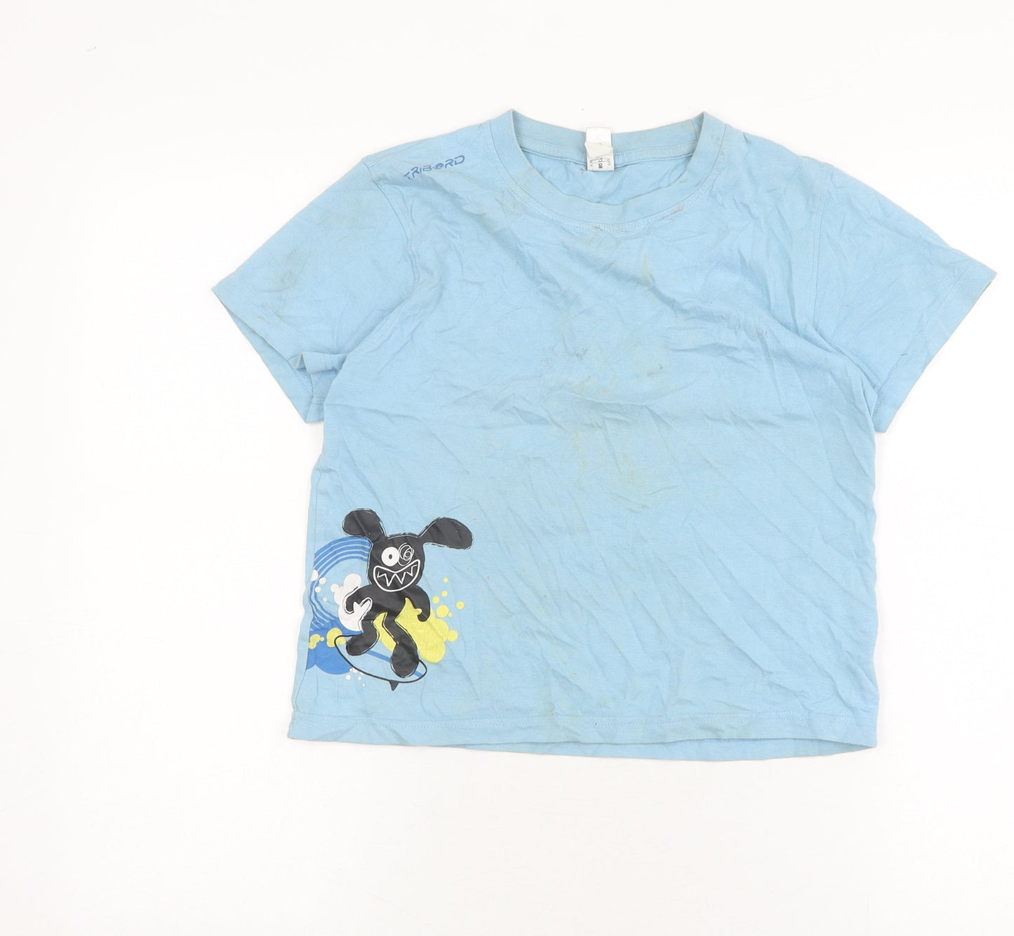 Decathlon Boys Blue Graphic T-Shirt, Age 8, Casual Style