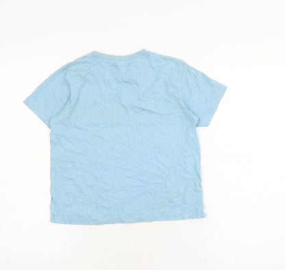 Decathlon Boys Blue Graphic T-Shirt, Age 8, Casual Style
